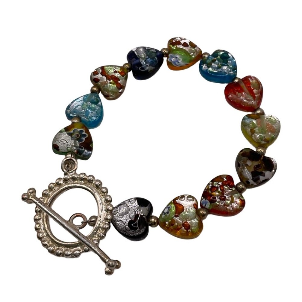 👗5/$25 - Rainbow Heart Bead Bracelet